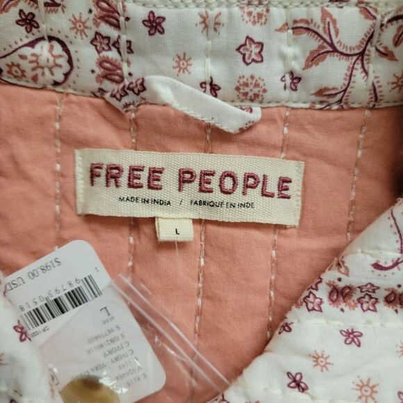 Free People Alexie Jacket Womens L Quilted Cottagecore Town & Country Heritage - Picture 4 of 8